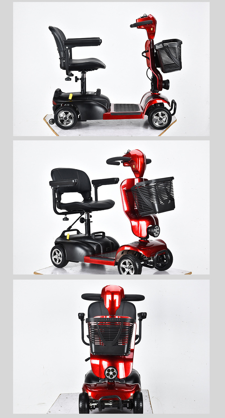 Customization 24v 12ah Outdoor Handicapped Electric Mobility Scooter 4 Wheel Light Travelling Disabled Mobility Scooter For Elde