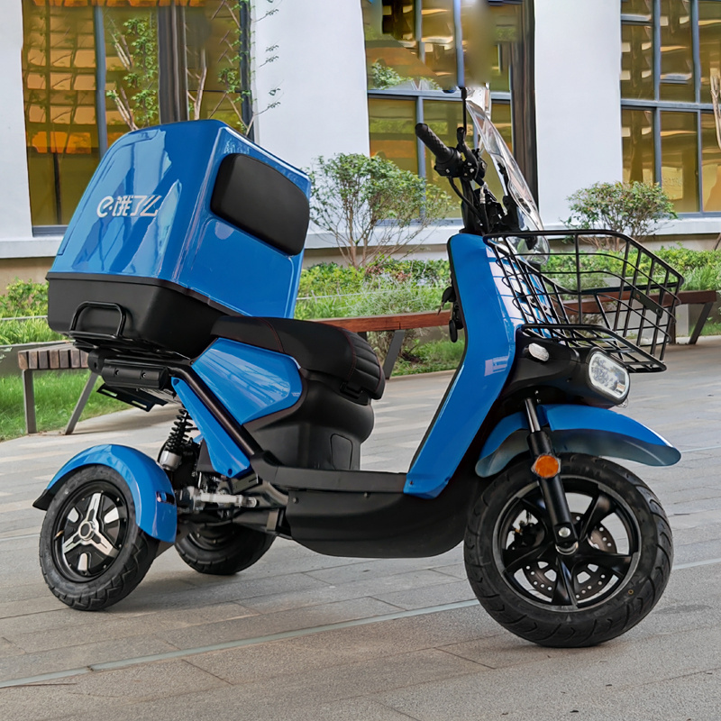 72v Pizza Food Delivery Motorcycle Motorbike Moped Tricycle Electric Delivery Scooter With Deliver Box