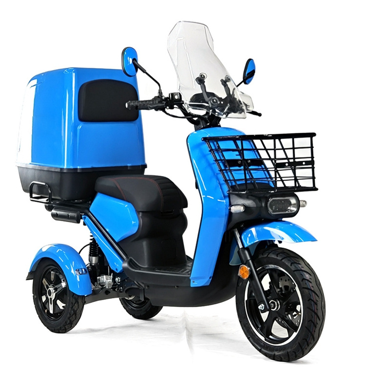 72v Pizza Food Delivery Motorcycle Motorbike Moped Tricycle Electric Delivery Scooter With Deliver Box