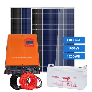 1KW 1200WH Home Solar Inverter Solar Panel Energy Storage System Off Grid Kit With Battery