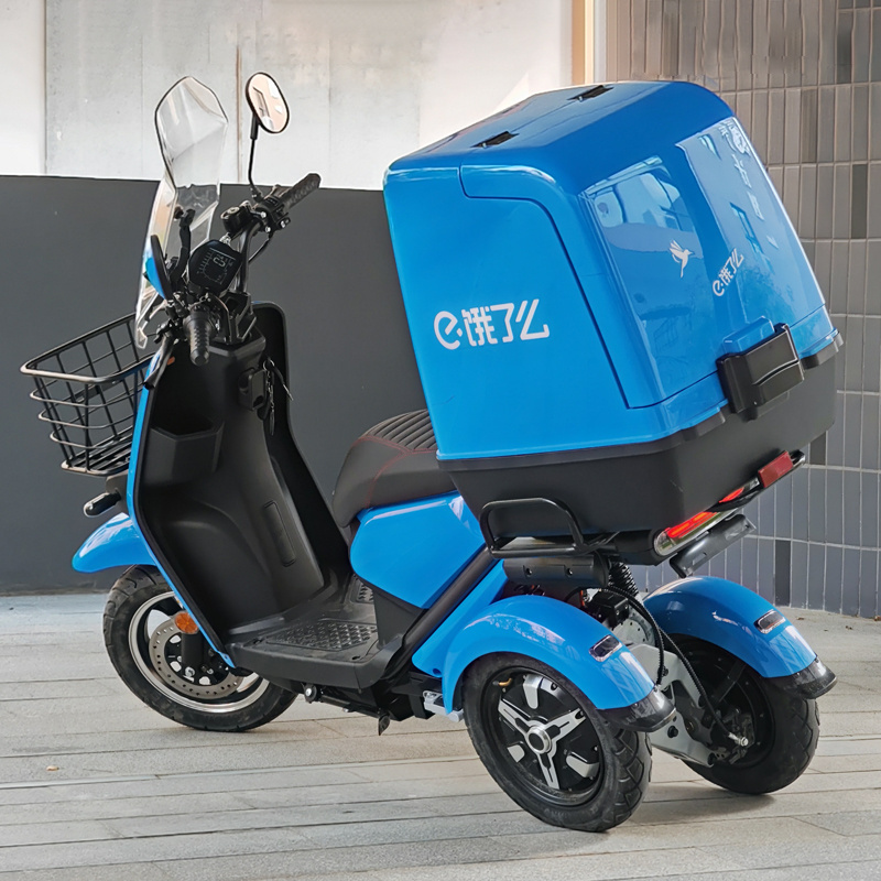 72v Pizza Food Delivery Motorcycle Motorbike Moped Tricycle Electric Delivery Scooter With Deliver Box