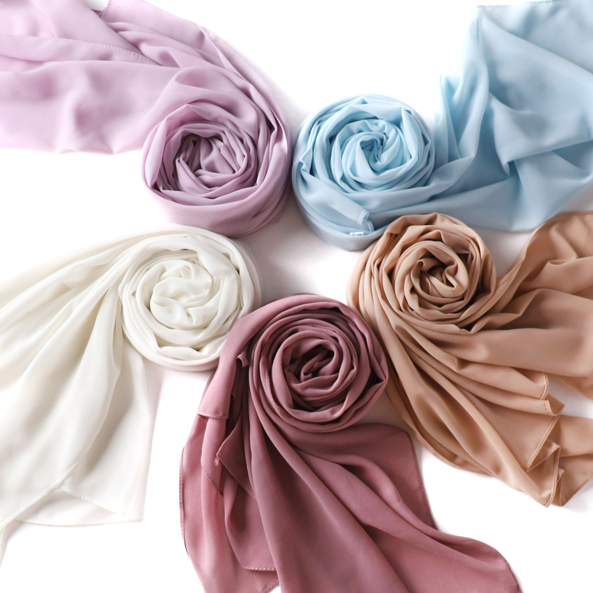 Wholesale High Quality Big Chiffon Hijab Shawl Malaysian Head Scarf Muslim Women Hijabs Premium Heavy Silk Chiffon Hijab