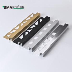 SMAProfiles aluminium alloy metal inlay strips gold tile trims for wood or tile