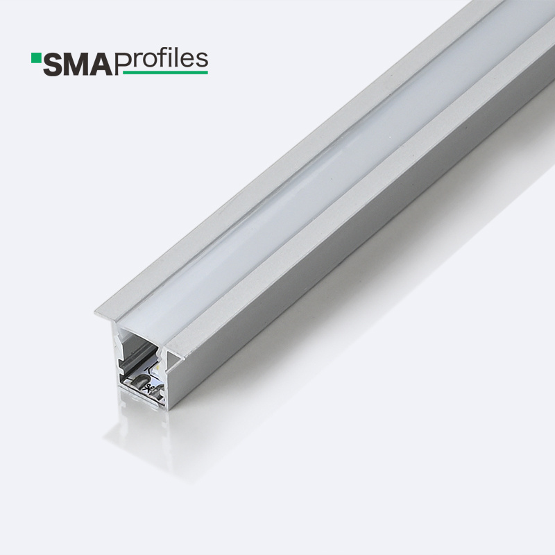 SMAProfiles led recessed strip lights with aluminum channel and plastic cover for cabinet