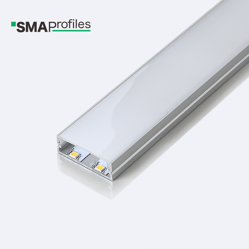 SMAProfiles led recessed strip lights with aluminum channel and plastic cover for cabinet