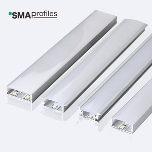 SMAProfiles led recessed strip lights with aluminum channel and plastic cover for cabinet