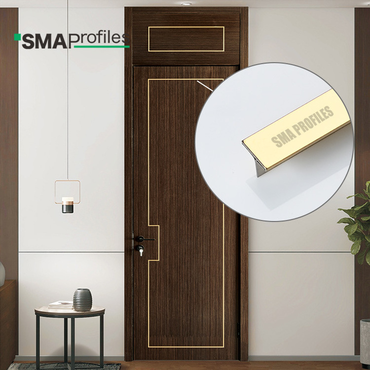 SMAProfiles stainless steel 6 mm T profile for furniture, decorative wall strip for door,stainless strip for tiles