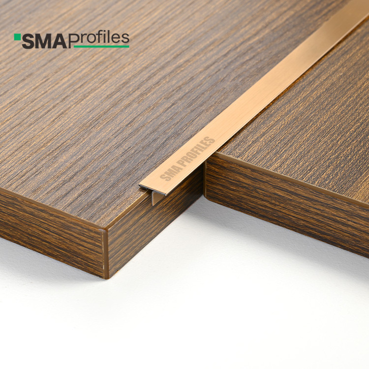 SMAProfiles stainless steel 6 mm T profile for furniture, decorative wall strip for door,stainless strip for tiles