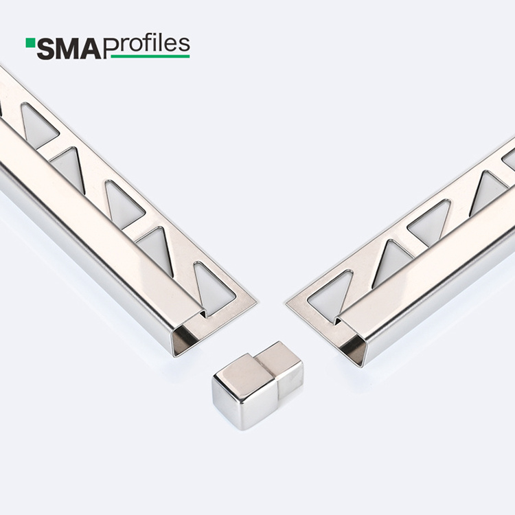 SMAProfiles metal PVD Tile trim decorative tile profile ceramic stainless steel tile corner profiles for wall