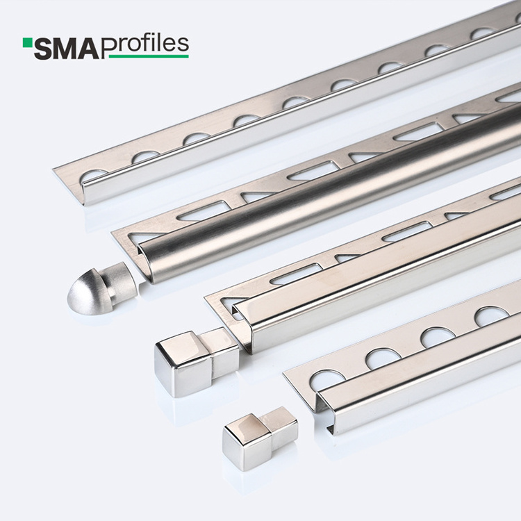 SMAProfiles metal PVD Tile trim decorative tile profile ceramic stainless steel tile corner profiles for wall