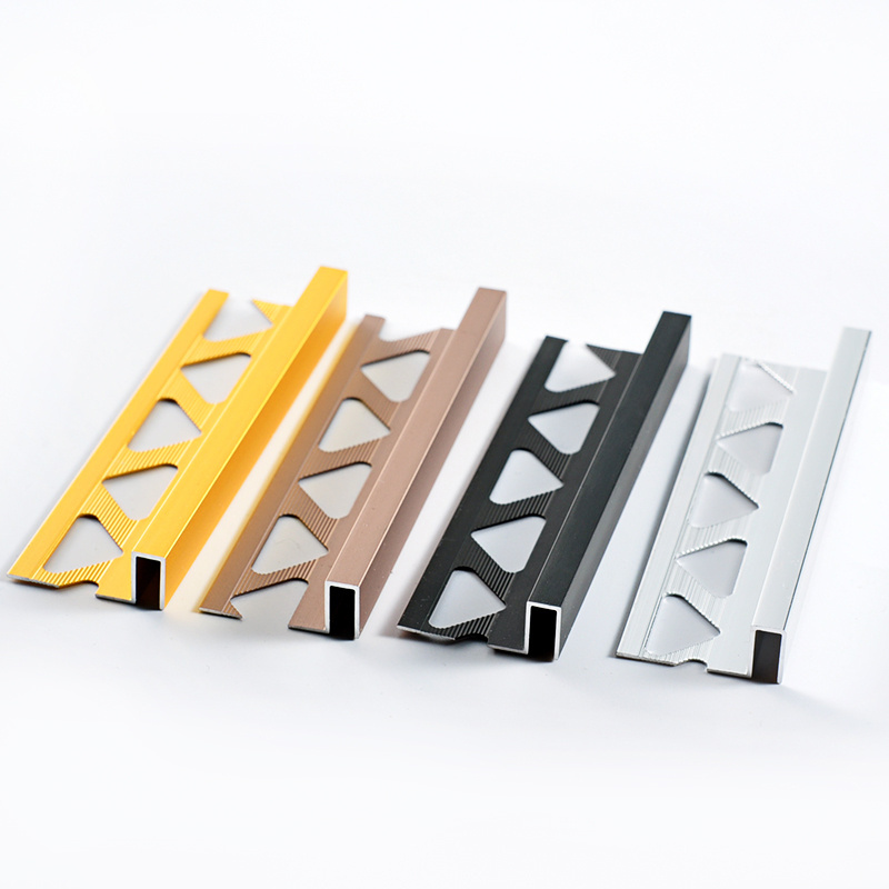 SMAProfiles aluminium alloy metal inlay strips gold tile trims for wood or tile