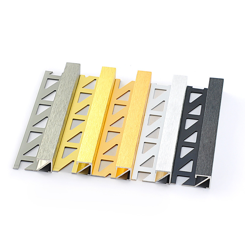 SMAProfiles aluminium alloy metal inlay strips gold tile trims for wood or tile