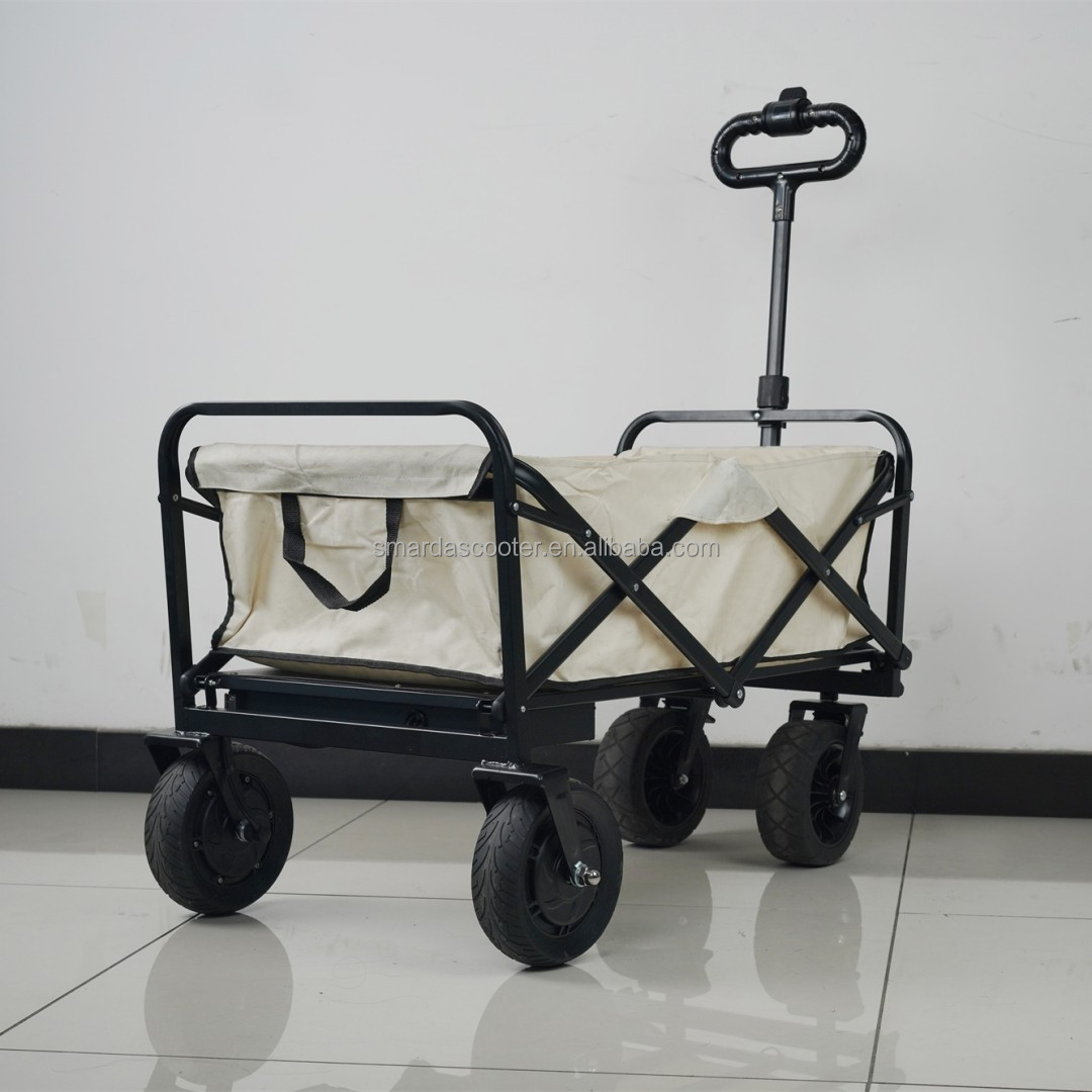 Adjustable Folding Electric Cart Multifunctional Fabric Waterproofing Electric Wagon Trolley