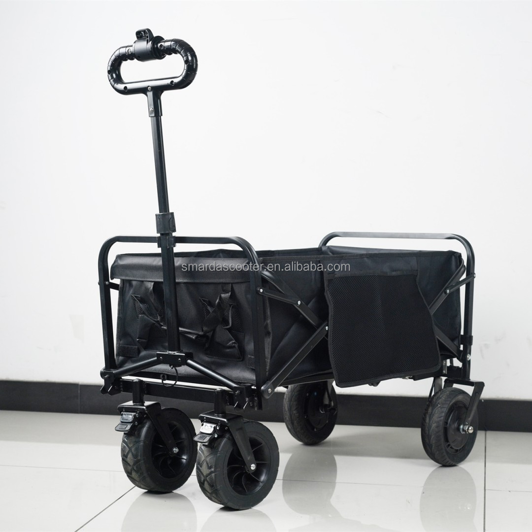 Adjustable Folding Electric Cart Multifunctional Fabric Waterproofing Electric Wagon Trolley