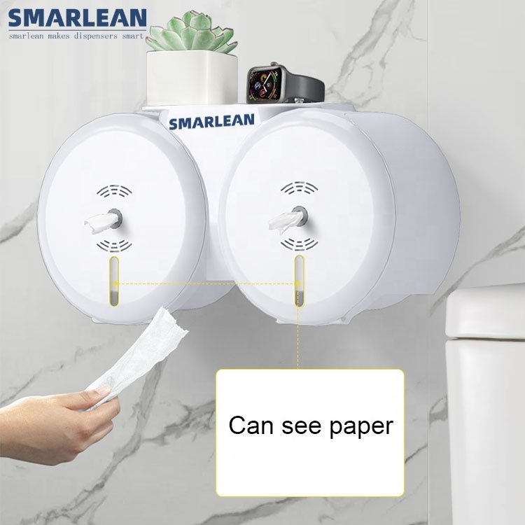 New Abs Center Pull Feed Wall Mount Hand Big Centered Recessed Facial Tissue Jumbo Double Roll Toilet Paper Towel Dispenser Box