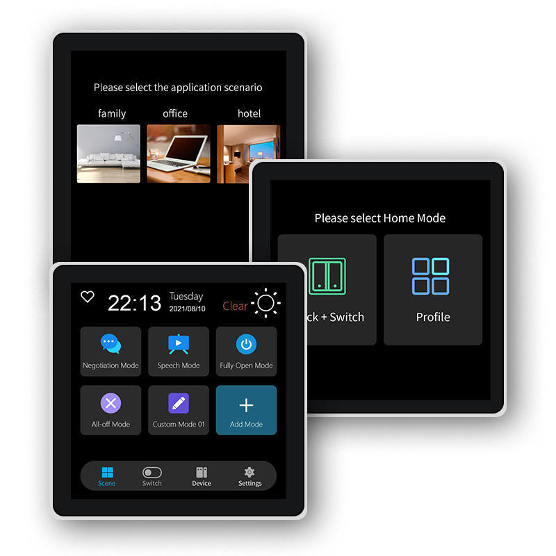 smart wireless home switch with LCD display touch screen smart life and tuya mobile APP remote control