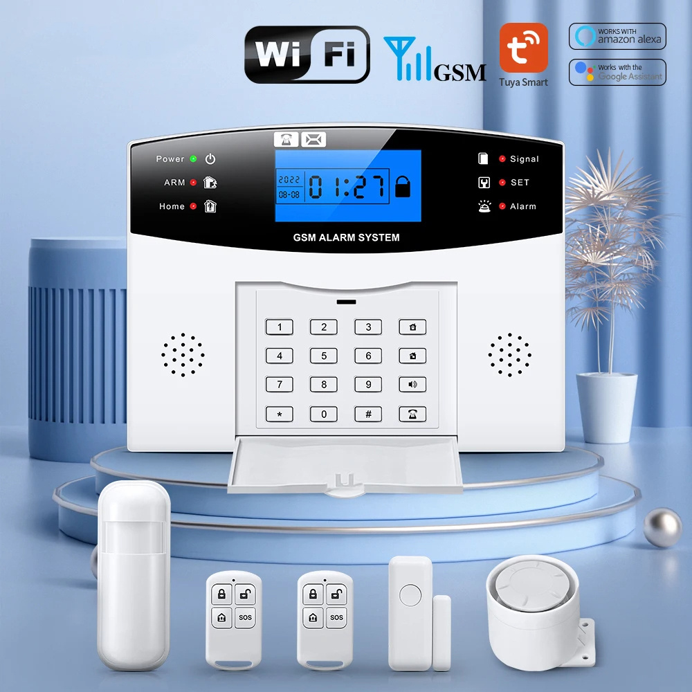 2024 Home Tuya 2G/4G/GSM/Wifi Security Alarm DIY System Wireless App Control Anti Theft Security Alarm System