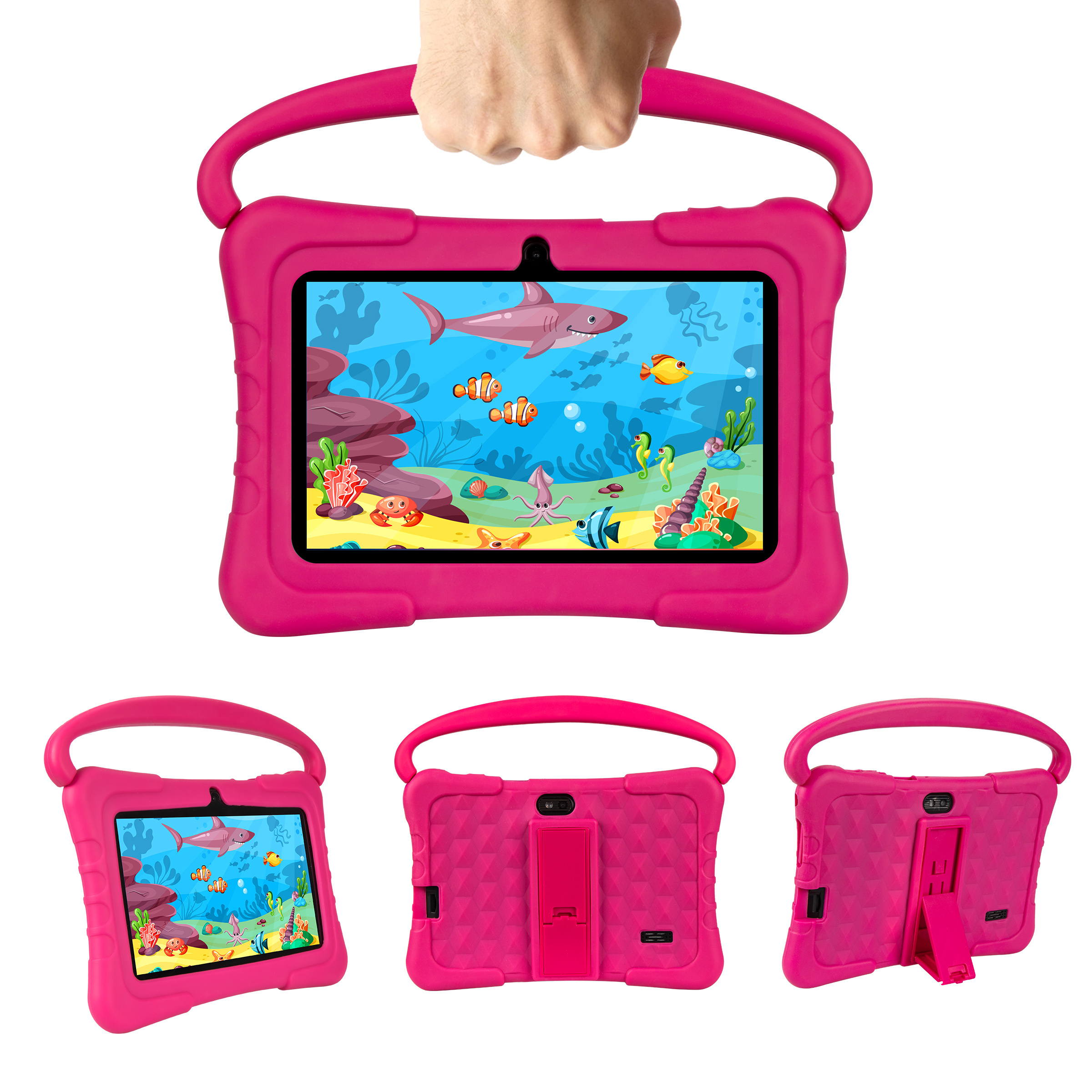 Smartcn OEM 7 Inch Kids Tablet PC Capacitive Touch Screen 32GB Memory Android Baby Educational Toy with WiFi BT Child Learning