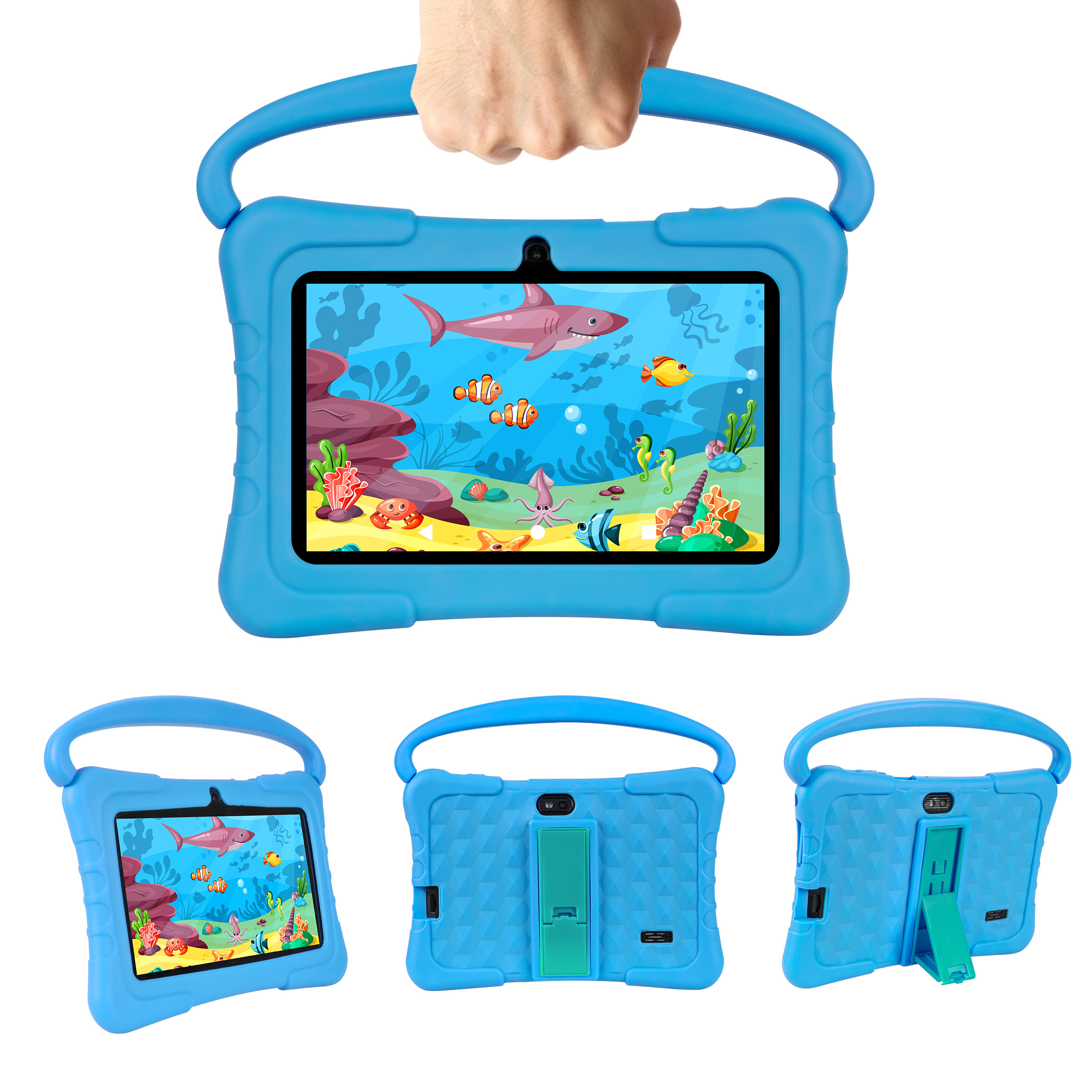 Smartcn OEM 7 Inch Kids Tablet PC Capacitive Touch Screen 32GB Memory Android Baby Educational Toy with WiFi BT Child Learning