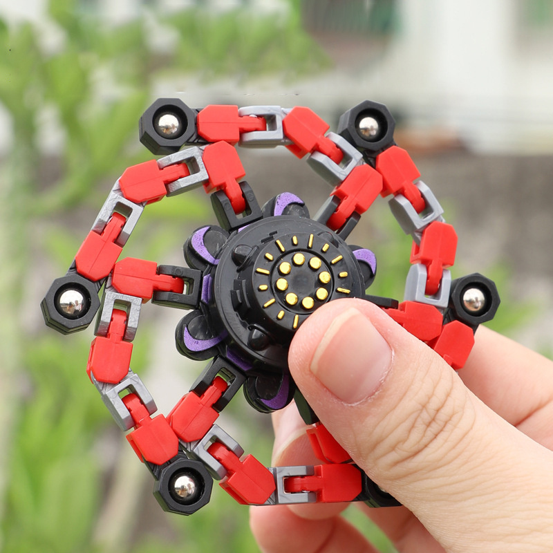 Funny Sensory Fidget Spinners Toys Finger Hand Spinner Toy Spinning Top Focus Toy with Transformable Chain