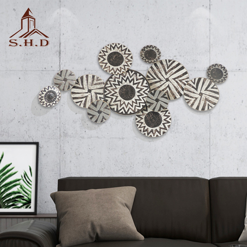 Modern creative metal flower wall art hanging wall decor for living room bedroom hallway background  metal wall decor