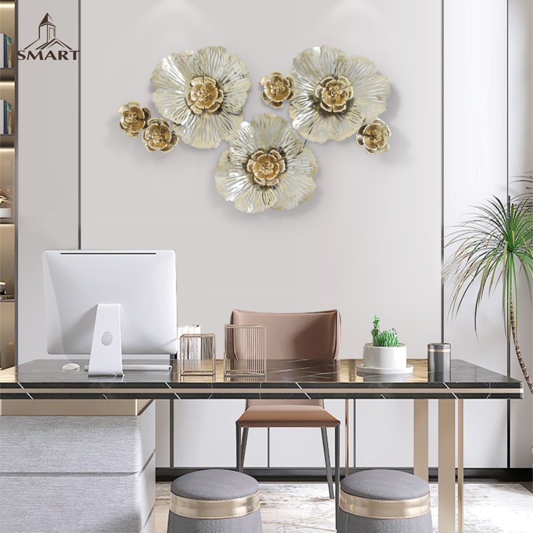 Hot Sale Golden Flower Metal Wall Decor