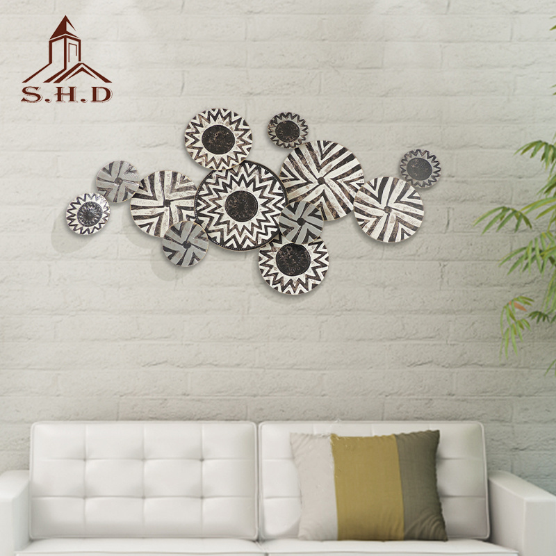 Modern creative metal flower wall art hanging wall decor for living room bedroom hallway background  metal wall decor