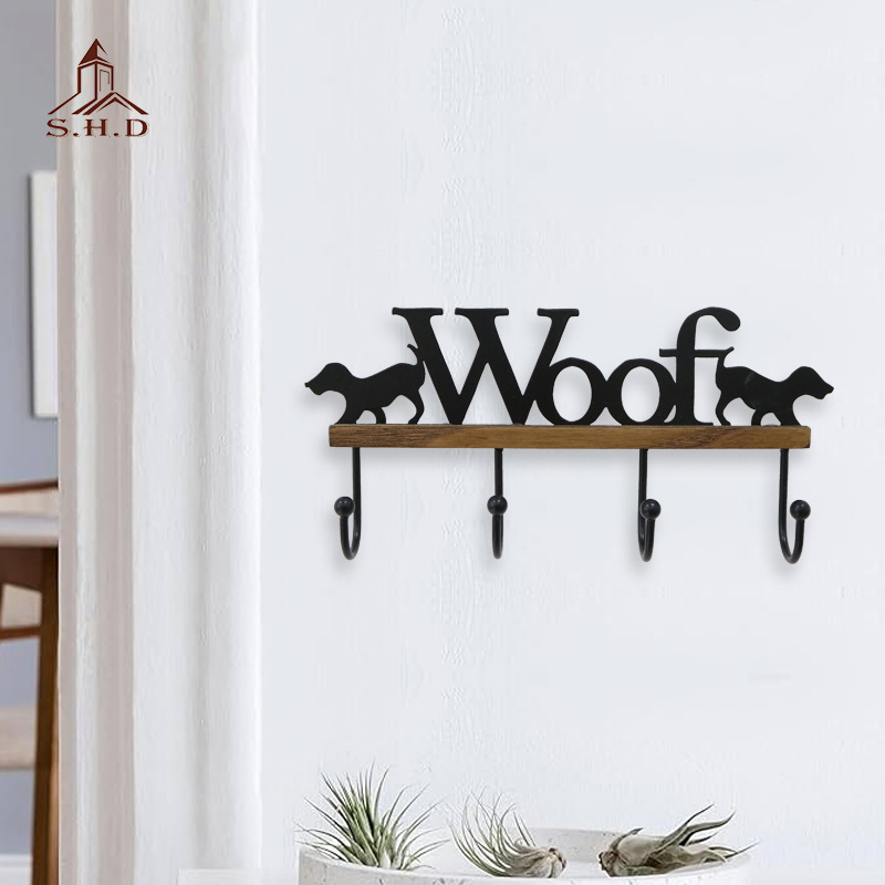 Vintage country farm hanger Wall Mounted Versatile fashion modern bedroom clothes rack wooden