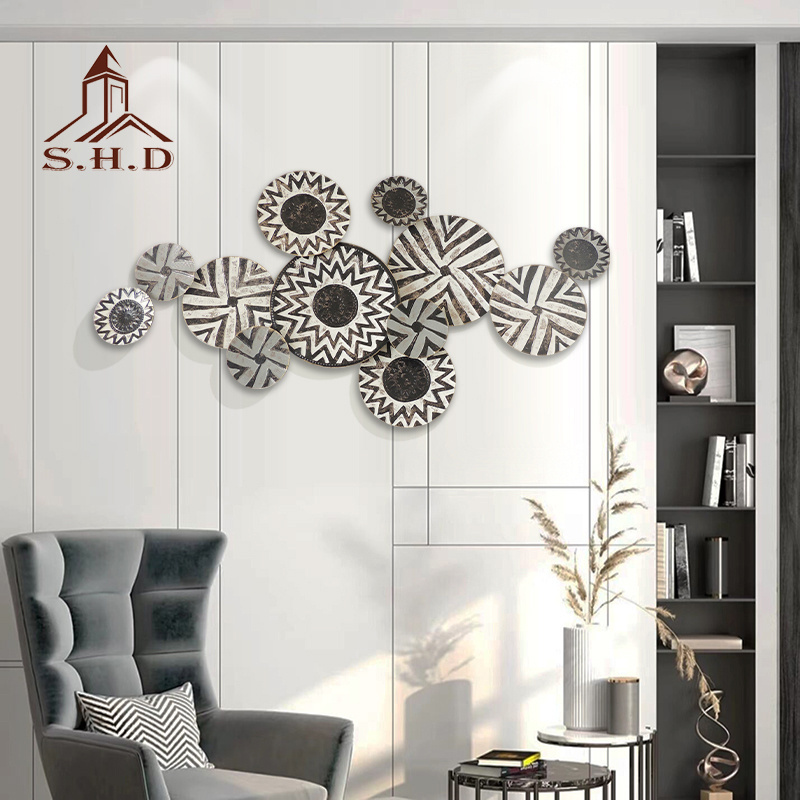 Modern creative metal flower wall art hanging wall decor for living room bedroom hallway background  metal wall decor