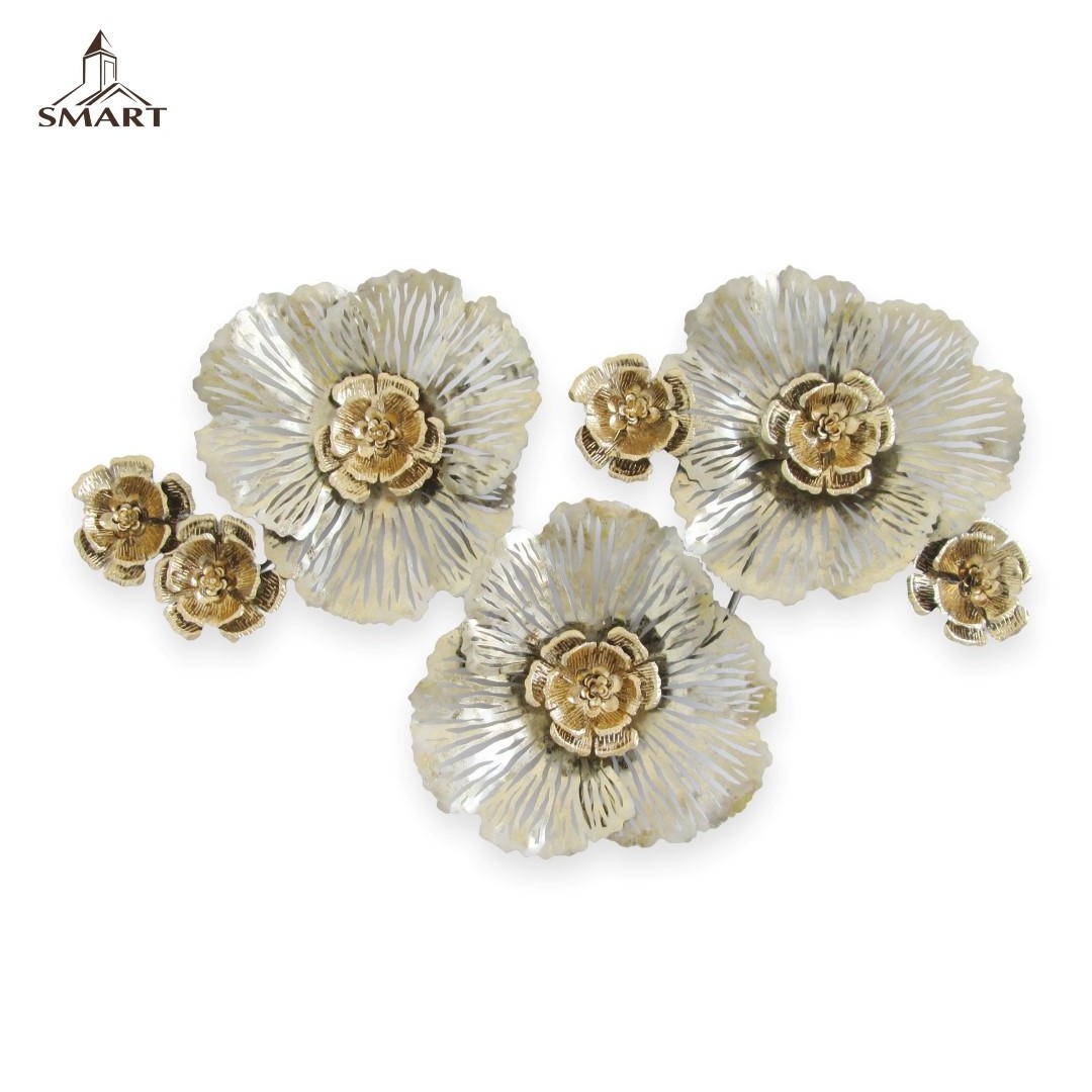 Hot Sale Golden Flower Metal Wall Decor