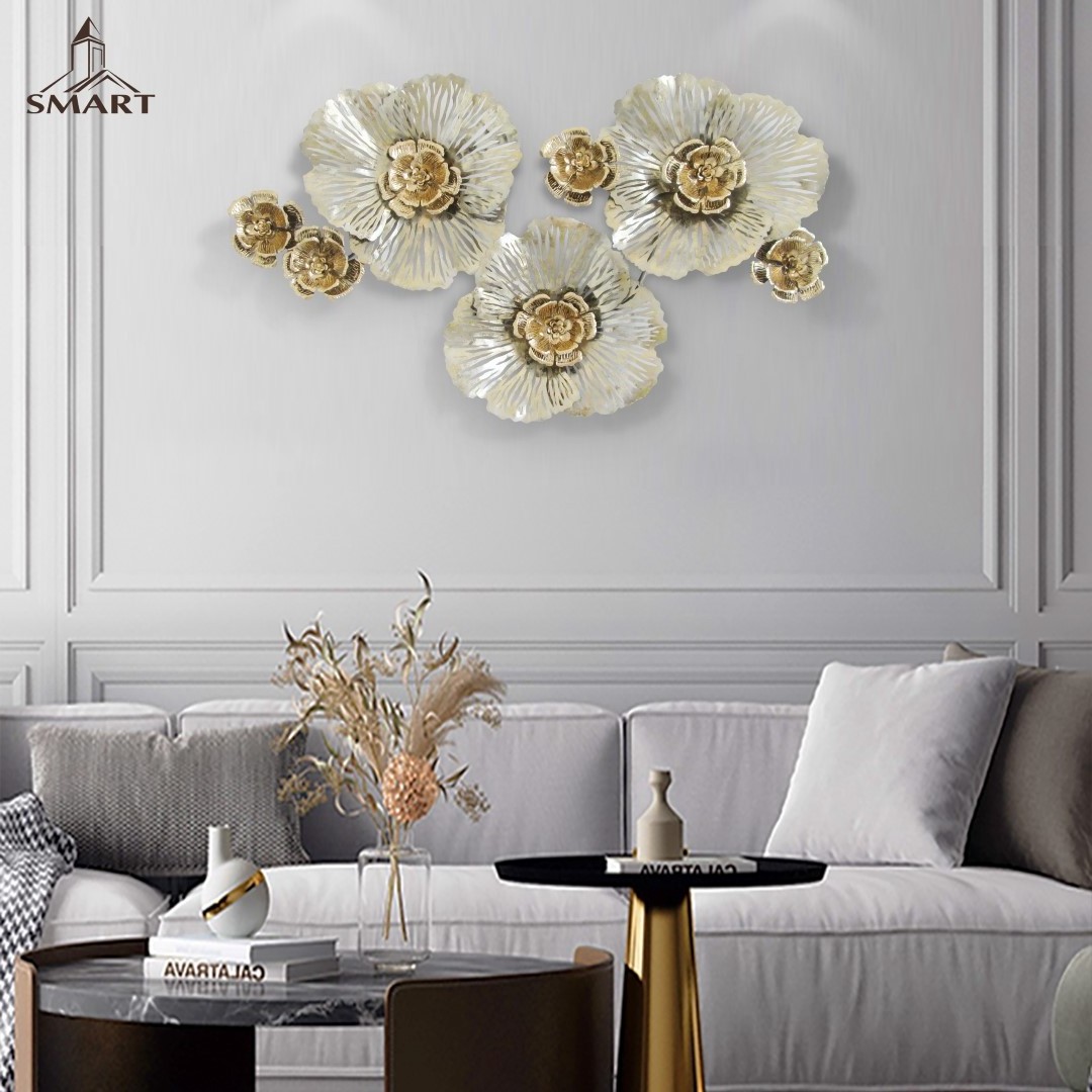 Hot Sale Golden Flower Metal Wall Decor