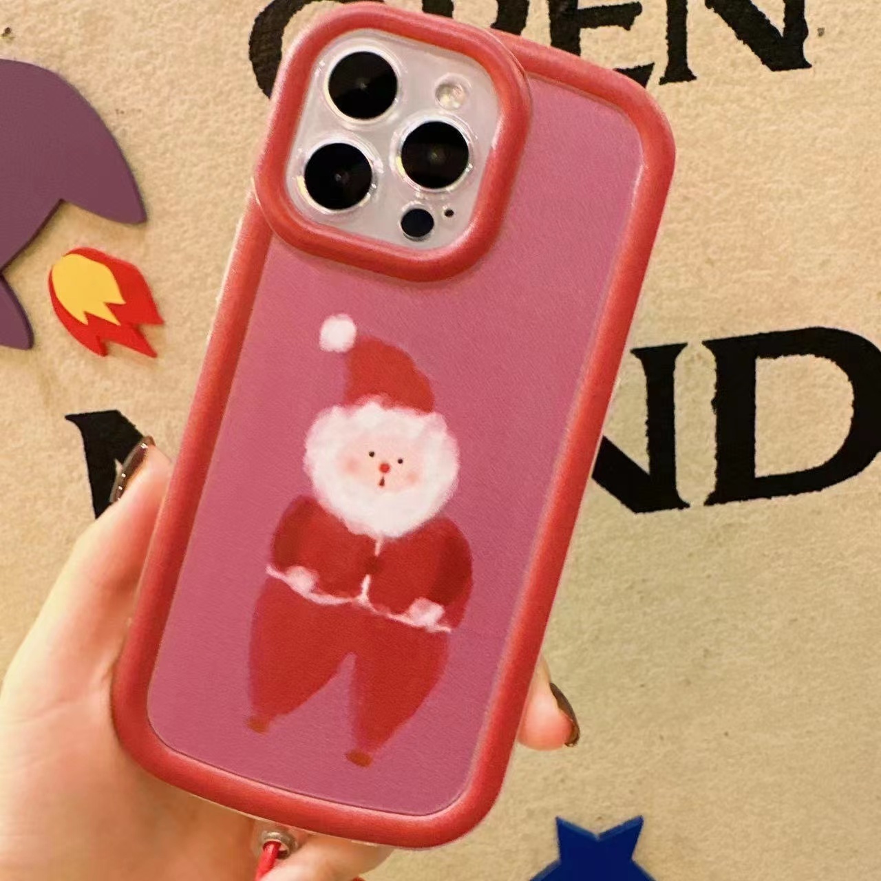 Merry Christmas Gift Shockproof TPU Bulk 3D Cute Phone s for iPhone 14 Fluffy Phone Christmas Phone Case