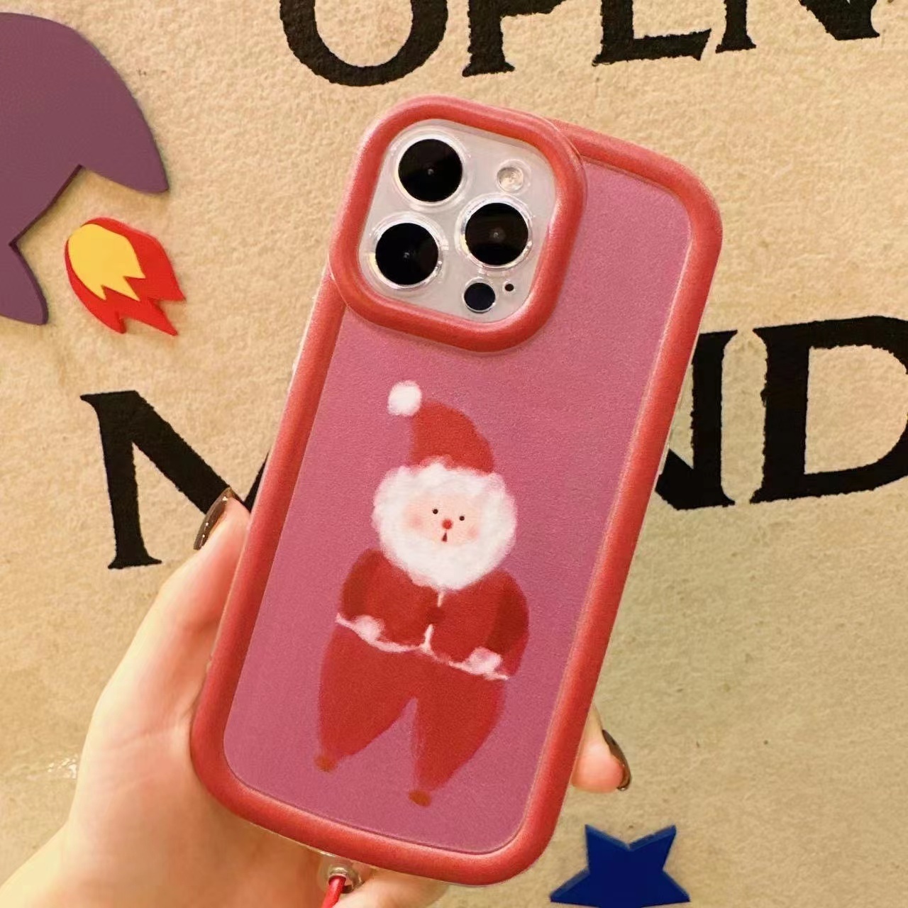 Merry Christmas Gift Shockproof TPU Bulk 3D Cute Phone s for iPhone 14 Fluffy Phone Christmas Phone Case