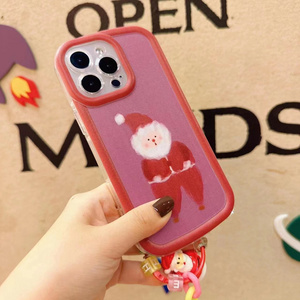 Merry Christmas Gift Shockproof TPU Bulk 3D Cute Phone s for iPhone 14 Fluffy Phone Christmas Phone Case