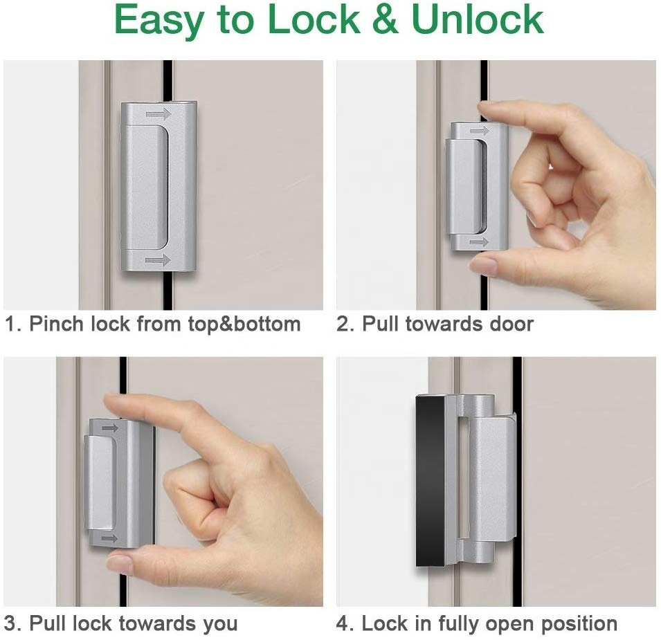 AIPOTEC Best Selling Upgrade Easy Open Childproof Door Reinforcement Home Security Door Lock