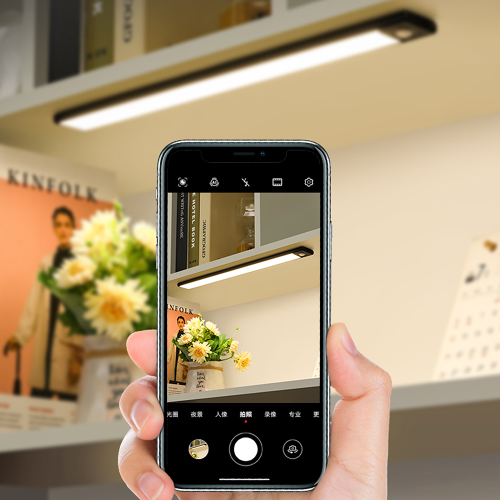 USB Battery Powered Wireless Kitchen Rechargeable Closet Linear Lamp LED Motion Sensor Lighting Under Wardrobe Cabinet Light