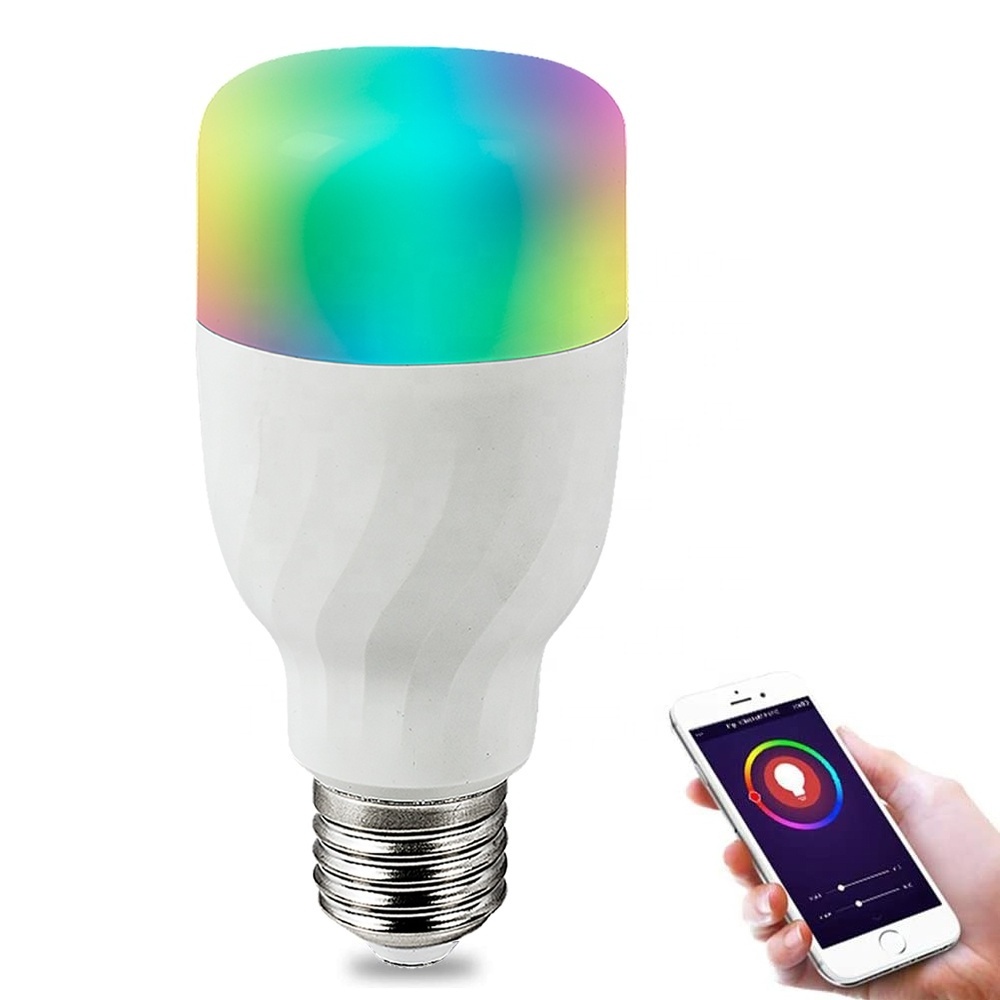 Smart Home LED CWRGB Color Changing E27 E26 Alexa LED WiFi 2.4G Dimmable Screw Bulb Compatible with Alexa and Google Home