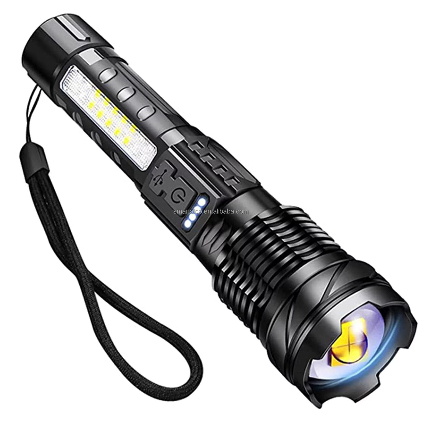 2000 Lumen Super Bright Led Flashlight High Lumens Rechargeable with 8 Lighting Modes Hand Flash Light 10 Industrial 90 DC 5V 95