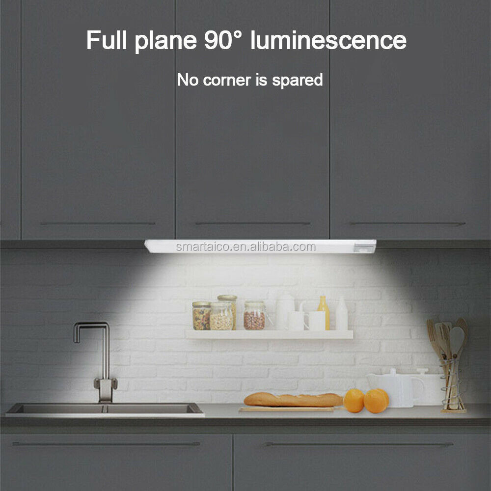 Ultra-Thin Detachable USB Rechargeable Counter Closet Wireless Under Cabinet LED Motion Sensor Lights