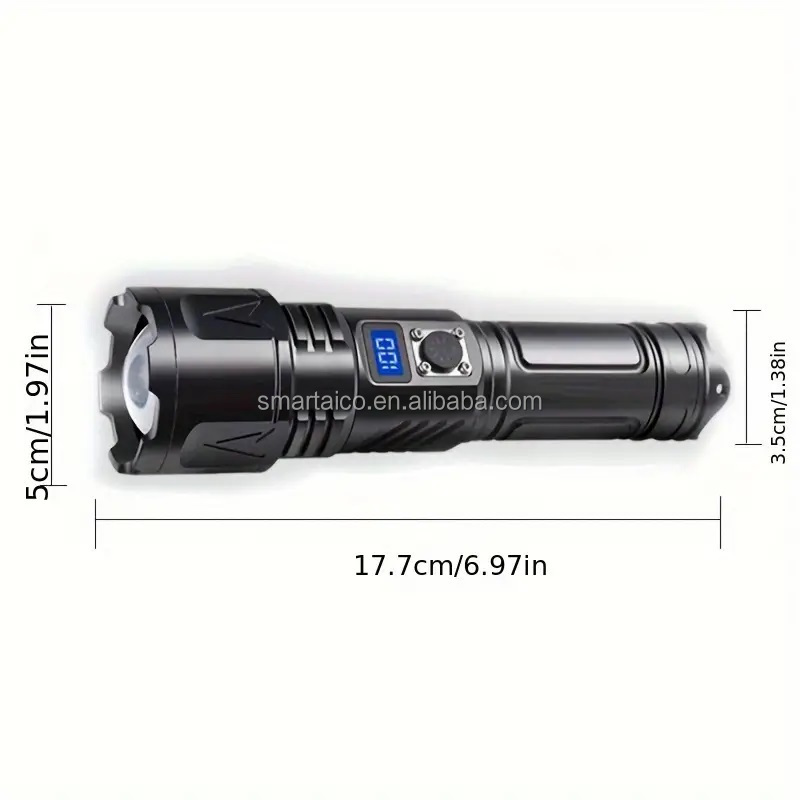 Powerful Tactical Flashlight Rechargeable Battery Torches LED Super Bright for Dog Walking Hiking Emergency Gift