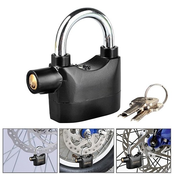 Motorcycle alarm lock Padlock alarm Waterproof siren alarm lock