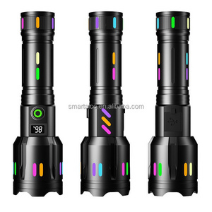 Hunting Fluorescent Torch Light Zoom Power Display USB Charging White Laser LED Flashlight