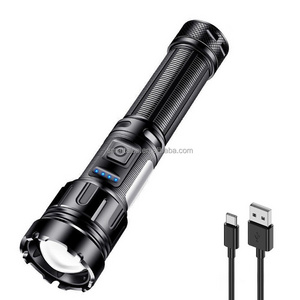 Adjustable Focus IP67 Waterproof Powerful Long Lasting Handheld Flashlight 2000 Lumens Super Bright Torches Led