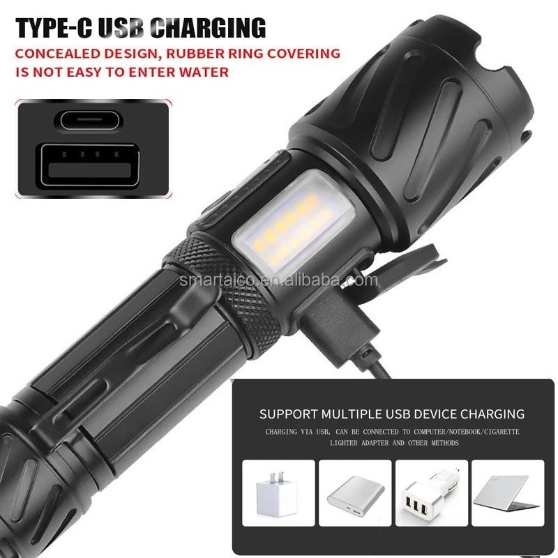 Super Bright 4000 Lumen Xhp160 Led High Power Tactical Brightest Handheld Emergency Flashlight