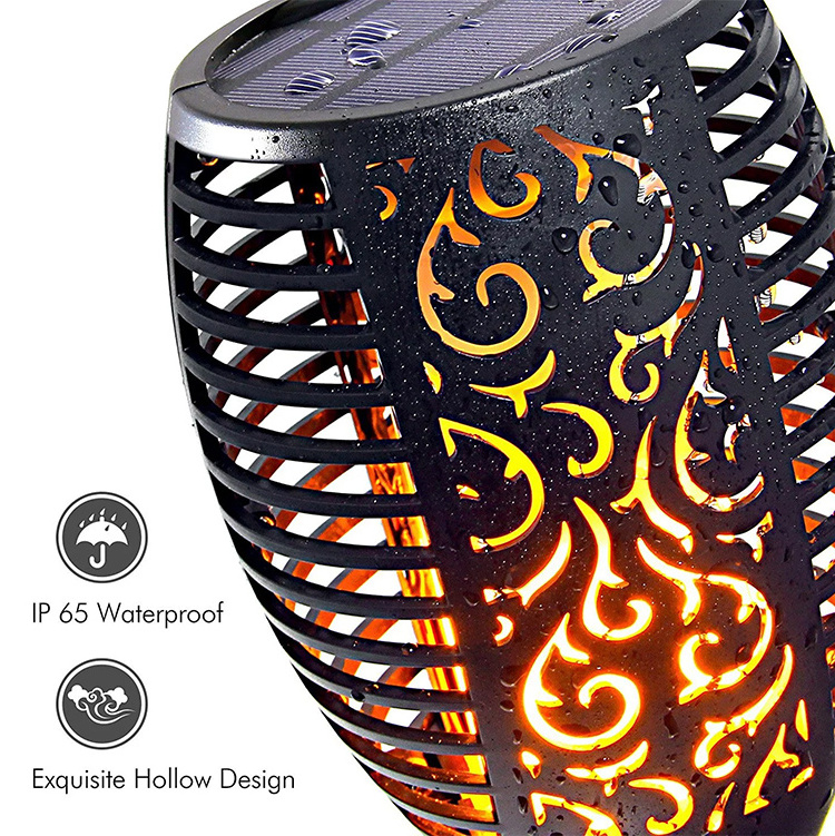 Outdoor decorative landscape Fire Flickering dancing 96 solar led flame garden light for yard