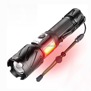 Camping Hunting Outdoors Type C Rechargeable Waterproof 5 Modes LED Torch Ultra Bright Tactical Flashlight