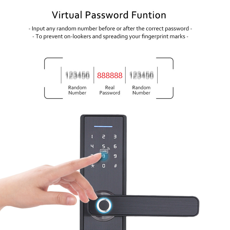 New style wifi door lock tuya APP smart NFC card door lock