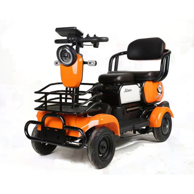 Hot Sale 600W Ebike 4 Wheel Electric Mobility Scooter City 4 Seater Electric Golf Cart With Roof