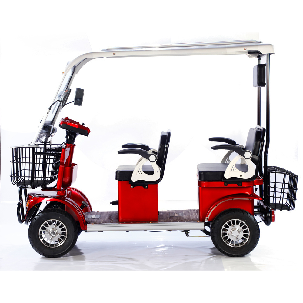 Hot Sale 800W 48V Ebike 4 Wheel Electric Mobility Scooter City Step Through Electric Golf Cart With Roof