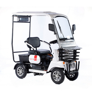 2024 Popular Electric Golf Cart 600W Electric 4 Wheel Ebike Adult Mobility Scooter With Roof